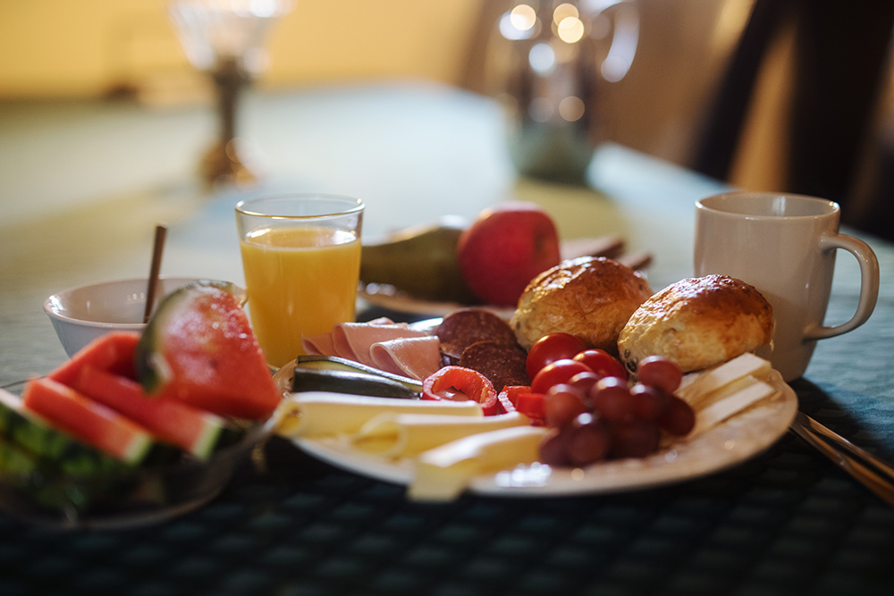 Lækker morgenmad på Akaciegaarden Bed & Breakfast